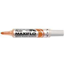   Táblamarker, 2,5 mm, kúpos, PENTEL "Maxiflo MWL5M", narancs