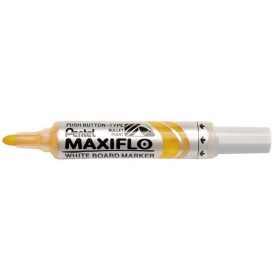   Táblamarker, 2,5 mm, kúpos, PENTEL "Maxiflo MWL5M", sárga