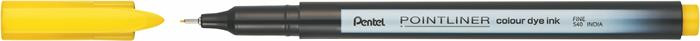 Tűfilc, 0,4 mm, PENTEL "Pointliner", citromsárga