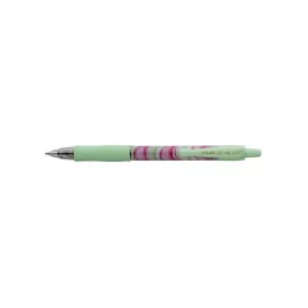   Zseléstoll, 0,32 mm, nyomógombos, zöld tolltest, PILOT "G-2 Flow", kék