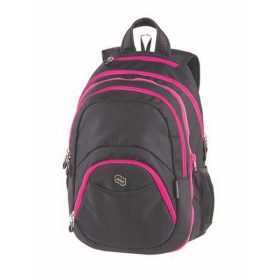   Hátizsák, 2in1, notebook tartóval és audió csatlakozóval, PULSE "Teens", pink-fekete