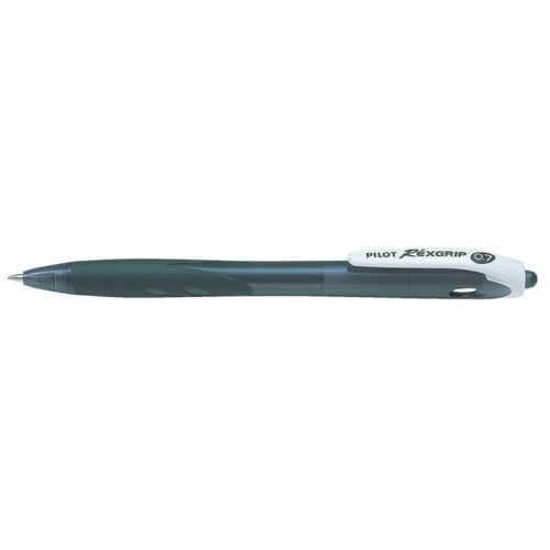 Golyóstoll, 0,27 mm, nyomógombos, PILOT "Rexgrip", fekete