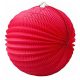 Lampion, kerek, 22 cm, piros