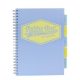 Spirálfüzet, A4, vonalas, 100 lap, PUKKA PAD "Pastel project book", vegyes szín