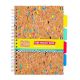 Spirálfüzet, B5, vonalas, elválasztóval, 100 lap, PUKKA PADS "Planet Cork Project Book", p...