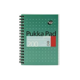   Spirálfüzet, A6, vonalas, 100 lap, PUKKA PAD, "Metallic Jotta"