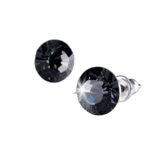 Fülbevaló, Black Diamond SWAROVSKI® kristállyal, 8mm, ART CRYSTELLA®