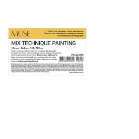   Rajzlap, A4+, 10 lap, 240 g, SHKOLYARYK "Mix Technique Muse"