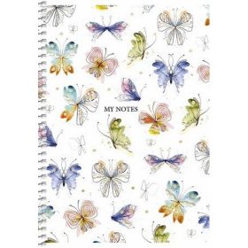   Spirálfüzet, A5, kockás, 80 lap, keményfedeles, SHKOLYARYK "Classy book", vegyes