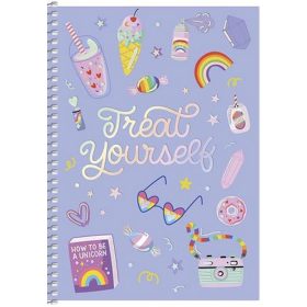   Spirálfüzet, A5, kockás, 80 lap, keményfedeles, SHKOLYARYK "Stay simple", vegyes