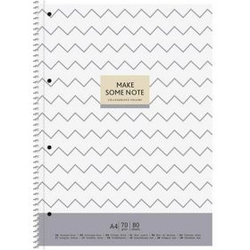  Spirálfüzet, A4+, kockás, 80 lap, SHKOLYARYK "MAKE SOME NOTE", vegyes