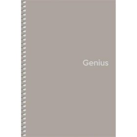   Spirálfüzet, A5, kockás, 80 lap, PP borító, SHKOLYARYK "Genius", vegyes