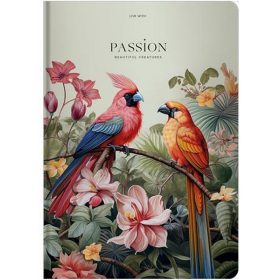   Jegyzetfüzet, A4, kockás, 80 lap, keményfedeles, SHKOLYARYK "Passion"