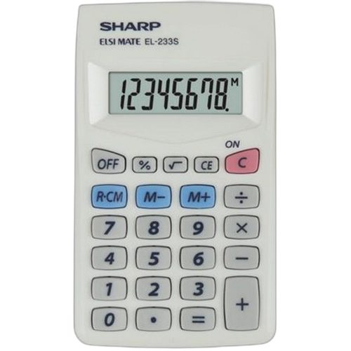 Zsebszámológép, 8 számjegy, SHARP "EL-233S"