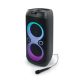 Hangszóró, Bluetooth, mikrofonnal, LED fényekkel, 600W, MUSE "M-1937DJ", fekete
