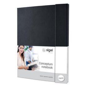   Jegyzetfüzet, exkluzív, A4+, kockás, 97 lap, mágneses záródású, keményfedeles, SIGEL "Conc...