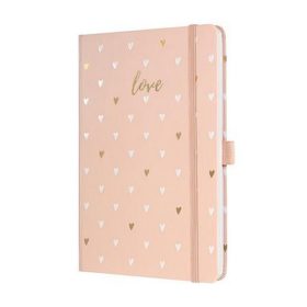   Jegyzetfüzet, exkluzív, 135x203 mm, vonalas, 87 lap, keményfedeles, SIGEL "Jolie", Rose Lo...