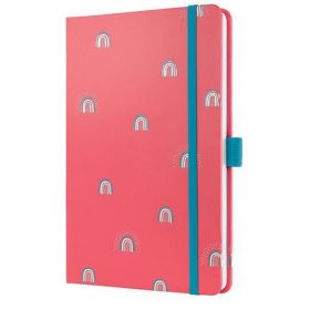   Jegyzetfüzet, exkluzív, 135x203 mm, vonalas, 87 lap, keményfedeles, SIGEL "Jolie" Rainbow ...