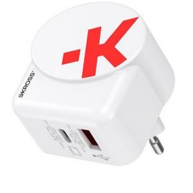   Hálózati töltő, 1xUSB-A, 1xUSB-C, PD, 45W, GaN, USB-C kábel, SKROSS