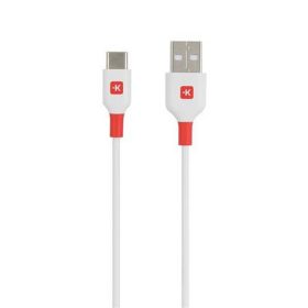 Töltőkábel, USB-A/USB-C, 1,2m, SKROSS, fehér