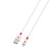 Töltőkábel, USB-A/Lightning (Apple),  2m, SKROSS, fehér
