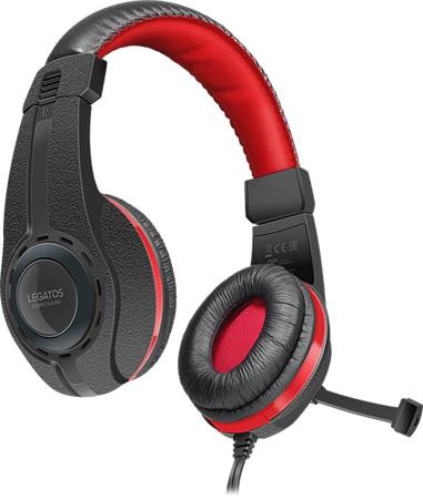 Fejhallgató, mikrofonnal, vezetékes, gaming, 3,5 mm jack, SPEEDLINK "Legatos", fekete-piro...