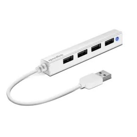   USB elosztó-HUB, 4 port, USB 2.0, SPEEDLINK "Snappy Slim" fehér