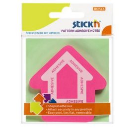   Öntapadó jegyzettömb, nyíl alakú, 70x70 mm, 50 lap, STICK N, magenta