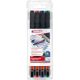 Alkoholos marker készlet, OHP, 0,3 mm, EDDING "140 S", 4 különböző szín