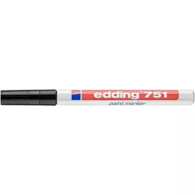 Lakkmarker, 1-2 mm, EDDING "751", fekete