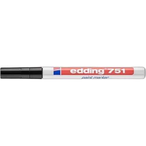 Lakkmarker, 1-2 mm, EDDING "751", fekete