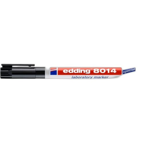 Laboratóriumi marker, 1 mm, kúpos, EDDING "8014", fekete