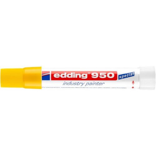 Jelölő marker, 10 mm, kúpos, EDDING "950", sárga