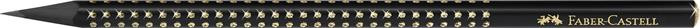 Grafitceruza, B, háromszögletű, FABER-CASTELL, "Sparkle Midnight", fekete/arany