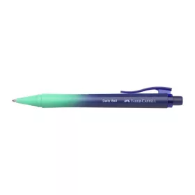   Golyóstoll, 1 mm, XB, nyomógombos, türkiz-kék tolltest, FABER-CASTELL "Daily Ball Flow", k...