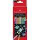 Színes ceruza készlet, hatszögletű, FABER-CASTELL, 10 különböző metál szín
