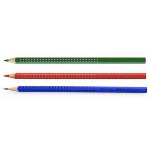 Színes ceruza készlet, háromszögletű, FABER-CASTELL "Grip 2001", 3 különböző szín