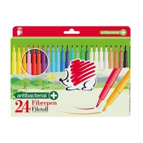  Filctoll készlet, 1 mm, antibakteriális, ICO "Süni 300", 24 különböző szín