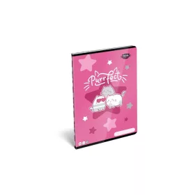   Füzet, tűzött, A4, kockás, 32 lap LIZZYSULI, "Kit tok Stars Purrfect"