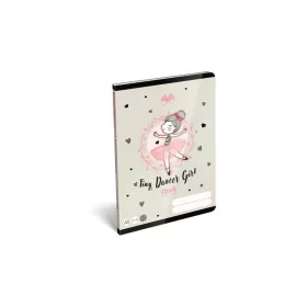  Füzet, tűzött, A5, kockás, 32 lap LIZZYSULI, "Tiny Dancer, Lovely Ballerina", "27-32"