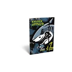 Gumis mappa, karton, A4, LIZZYSULI, "Shark Attack"