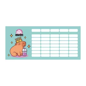   Órarend, tolltartóhoz, kétoldalas, LIZZYSULI, "Lollipop Capybara"