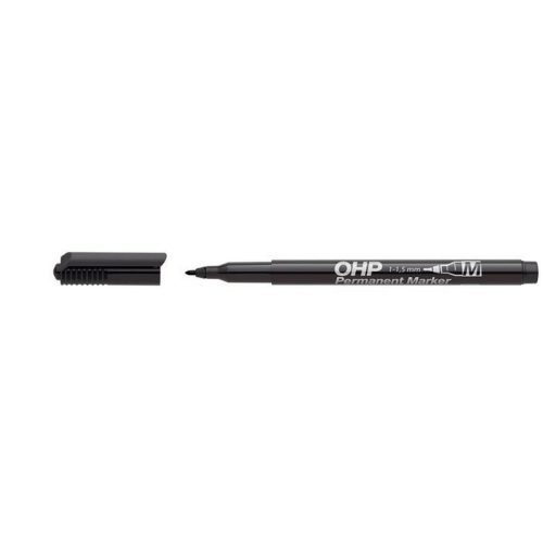 Alkoholos marker, OHP, 1-1,5 mm, M, ICO, fekete