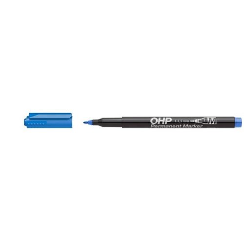 Alkoholos marker, OHP, 1-1,5 mm, M, ICO, kék