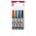 Alkoholos marker készlet, 1-3 mm, kúpos, ICO "Permanent 11 XXL", 4 különböző szín