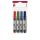 Alkoholos marker készlet, 1-4 mm, vágott, ICO "Permanent 12 XXL", 4 különböző szín