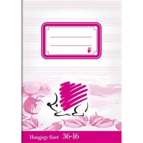   Füzet, tűzött, A5, hangjegy, 16 lap, ICO "Süni"