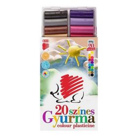 Gyurma, 400 g, ICO "Süni", 20 különböző szín
