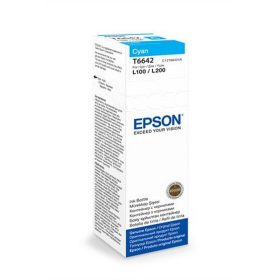   T66424A10 Tinta L100, 200mfp nyomtatókhoz, EPSON, cián, 70ml