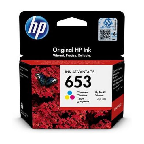 3YM74AE Tintapatron DeskJet Plus Ink Advantage 6075 All-in-One nyomtatóhoz, HP 653, c+m+y,...